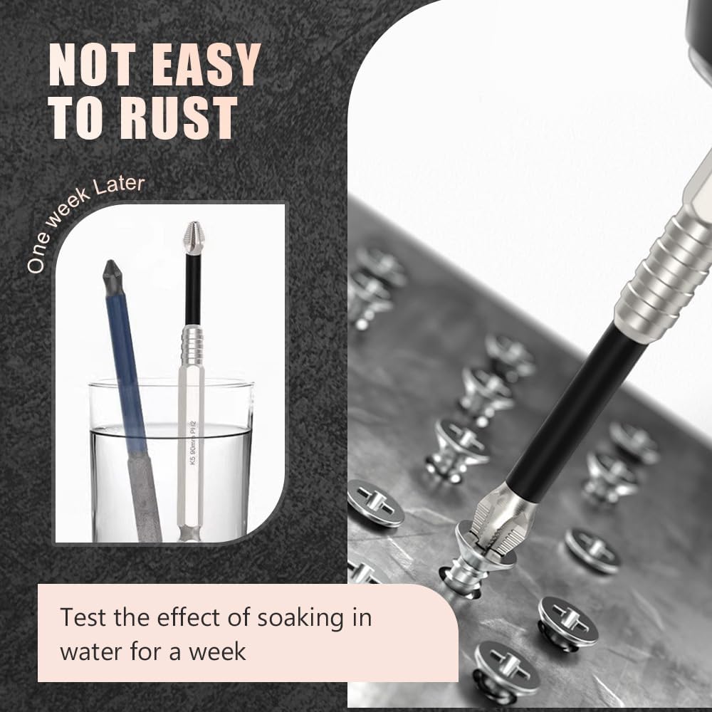 High Magnetic Screwdriver Drill Bit Set, Strong Magnetic Durability Screwdriver Drill Bit Set, Universal Anti-Slip Magnetic Electric Screwdriver Set