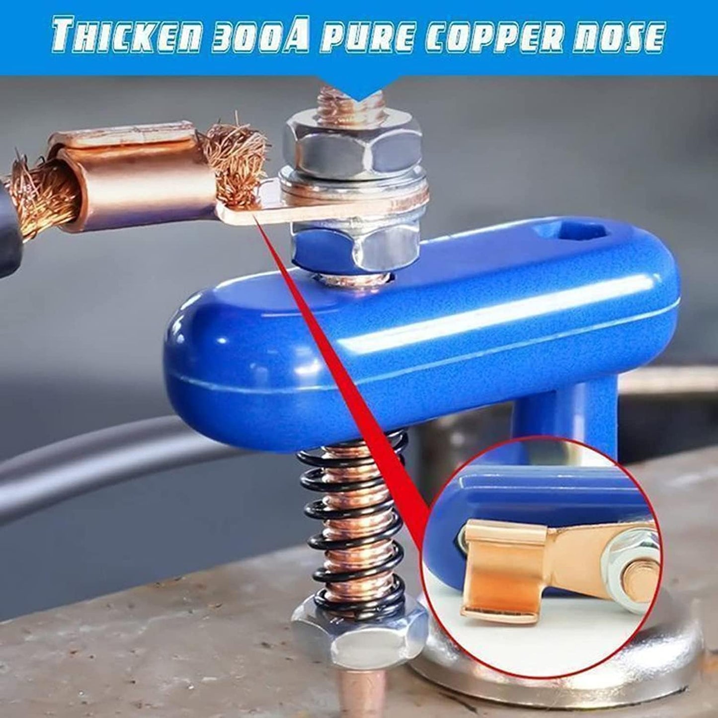2025 Super Magnetic Welding Support Clip - 【New Version】Magnetic Welding Clamps, Adjustable Welding Ground Clamp w/Sturdy Suction Head, for Welder Copper Tail Ground Connector