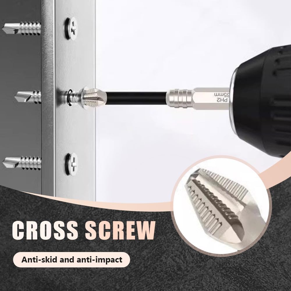 High Magnetic Screwdriver Drill Bit Set, Strong Magnetic Durability Screwdriver Drill Bit Set, Universal Anti-Slip Magnetic Electric Screwdriver Set