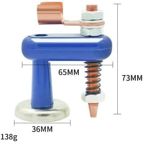 2025 Super Magnetic Welding Support Clip - 【New Version】Magnetic Welding Clamps, Adjustable Welding Ground Clamp w/Sturdy Suction Head, for Welder Copper Tail Ground Connector