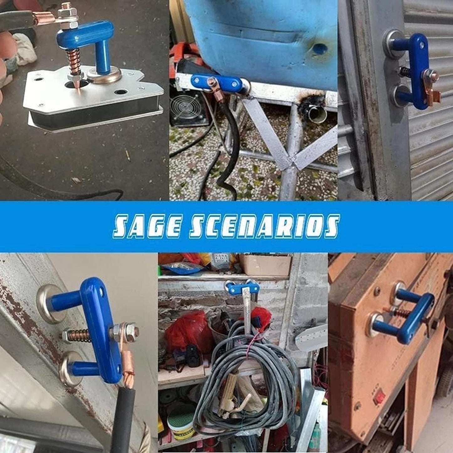 2025 Super Magnetic Welding Support Clip - 【New Version】Magnetic Welding Clamps, Adjustable Welding Ground Clamp w/Sturdy Suction Head, for Welder Copper Tail Ground Connector